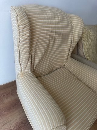 Sillón tela a rayas