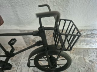 Escultura Bicicleta Tandem Metal y Madera