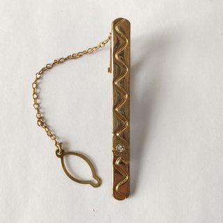 Pinza Pasador Alfiler Corbata Vintage Dorado