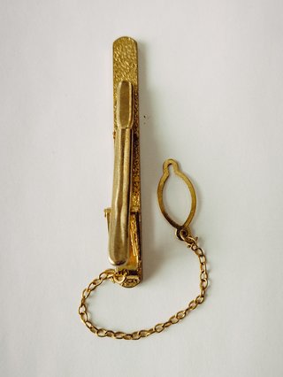 Pinza Pasador Alfiler Corbata Vintage Dorado