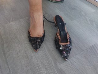 Sandalias fiesta lentejuelas 37