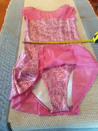 Maillot patinaje artístico rosa talla 36