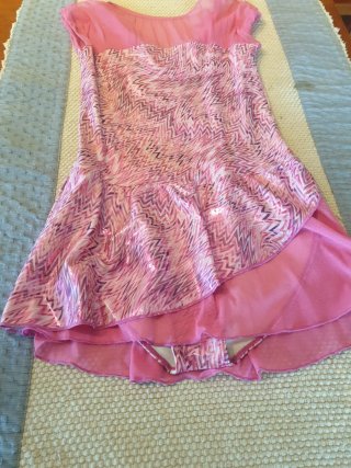 Maillot patinaje artístico rosa talla 36