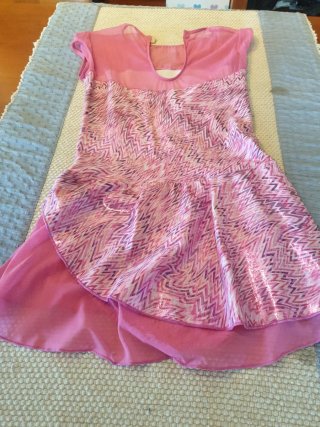 Maillot patinaje artístico rosa talla 36
