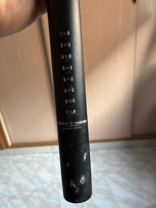 Tija 31.6 y manillar doble altura Bontrager 66cm.