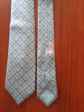 Corbata Hermes Paris Animal Print Azul