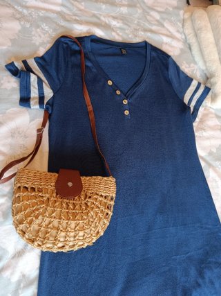 Vestido casual Emery Rose azul