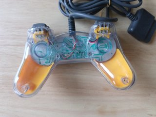 Mando PlayStation 1 (PS1) Transparente Amarillo