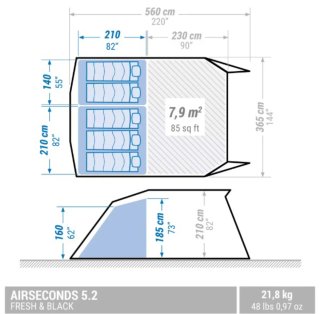 Tienda Hinchable Quechua AirSeconds 5.2 F&B