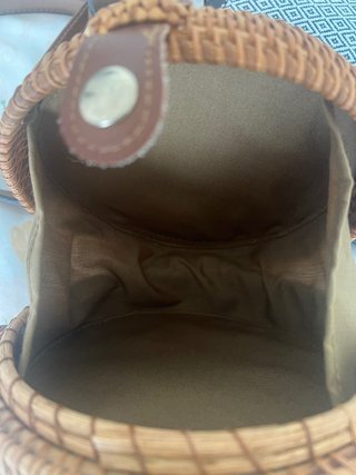 Bolso redondo de mimbre