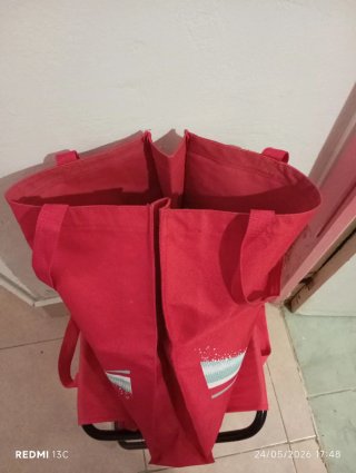 Lote playero: asiento plegable y bolso