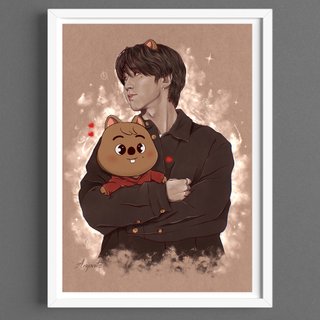 Lámina Han y Quokka - Stray Kids