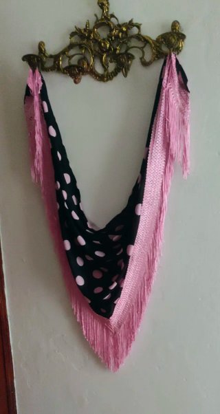 Conjunto Flamenco Ensayo Negro y Rosa