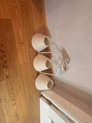 Lámpara de pared beige/blanca