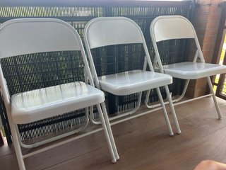 Mesa y 3 Sillas Terraza Blancas