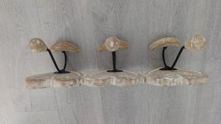 Perchero de madera y metal