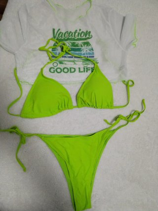Bikini verde neón talla única