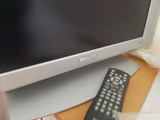 Televisor Philips Plata y Negro. Antiguo