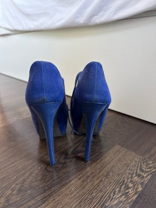 Botín azul con cordones Talla 38