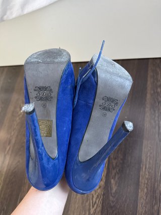 Botín azul con cordones Talla 38