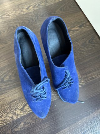 Botín azul con cordones Talla 38