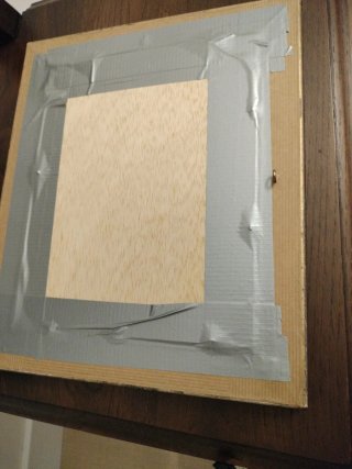 Quadro foglie di Ginkgo in metallo e legno