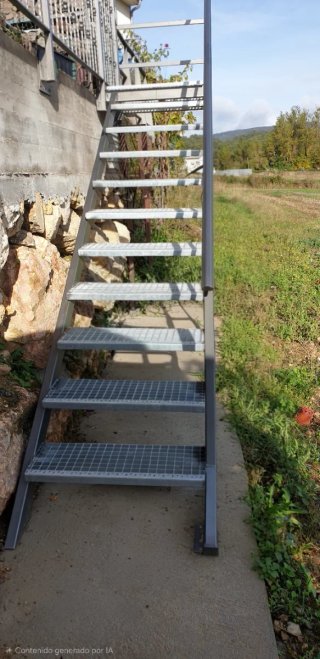 Escalera de hierro con peldaños Trámex