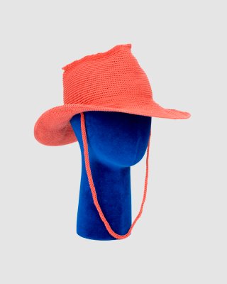 Cappello stile cowboy corallo