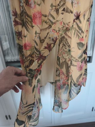 Vestido fiesta Zara floral amarillo