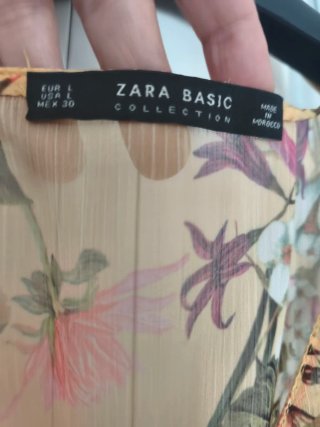 Vestido fiesta Zara floral amarillo