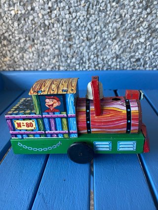 Tren de hojalata decorado Vintage