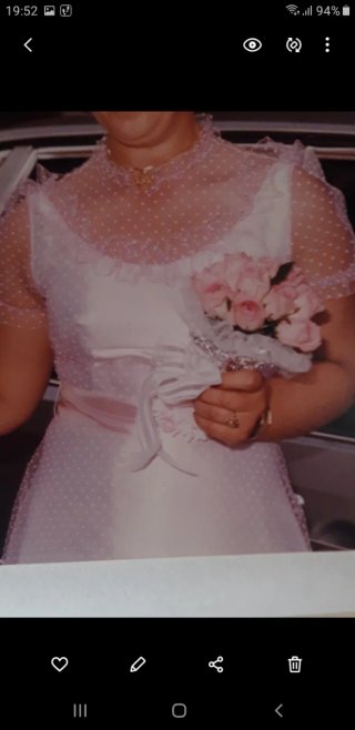 Vestido de novia tul y raso rosa talla 38/40
