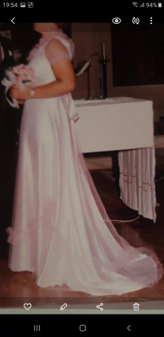 Vestido de novia tul y raso rosa talla 38/40