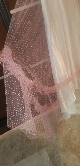 Vestido de novia tul y raso rosa talla 38/40