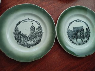3 Platos Vintage Ciudades Francesas.