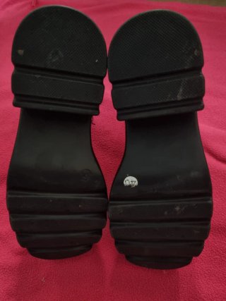 Botines Militares Charol Negro Plataforma Chunky