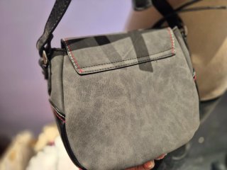 Bolso Western Green Coast Gris y Rojo
