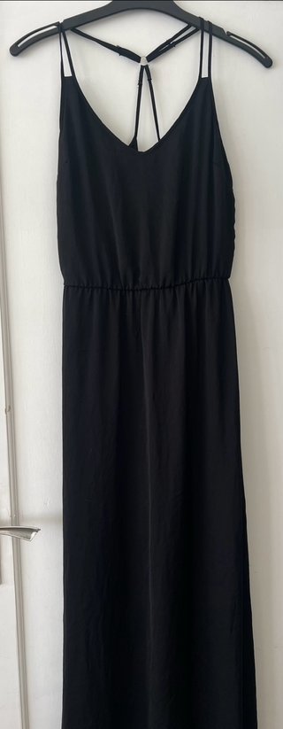 Vestido largo negro tirantes