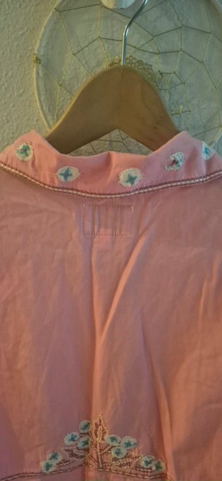Blusa Flamenco Rosa Bordada Talla M