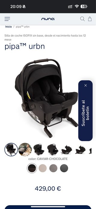 Silla de coche Nuna PIPA urbn 0+ 2025