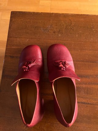 Zapatos rojos elegantes con borlas