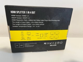 HDMI Splitter 4Kx2K 1 Entrada 4 Salidas