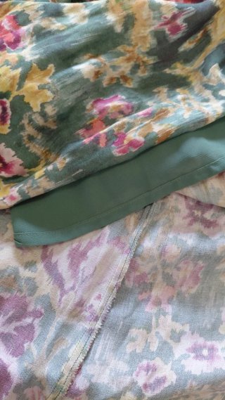 Vestido largo estampado floral con volante