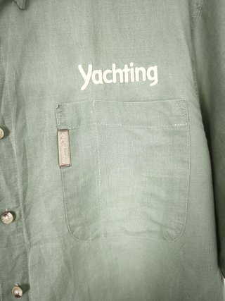 Vintage Columbia Khaki Green Short Sleeve Shirt -