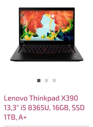 Lenovo Thinkpad X390 i5 16GB SSD 1TB