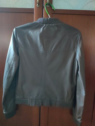 Cazadora MNG Piel Mujer Talla M Marrón