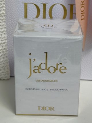 Pouch Solar Dior Blanco-Dorado mas aceite J’Adore