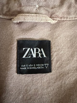 Camisa vaquera Zara hombre morada