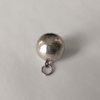 Colgante Dije Charm Bola Metal Plateado