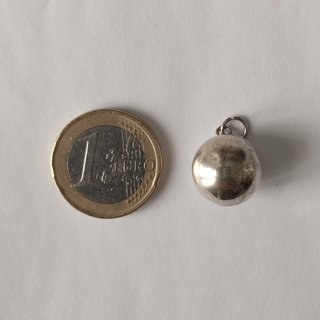Colgante Dije Charm Bola Metal Plateado